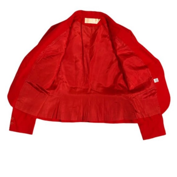 Pendleton Red Virgin Wool Vintage Blazer Jacket Sz S - Picture 7 of 9